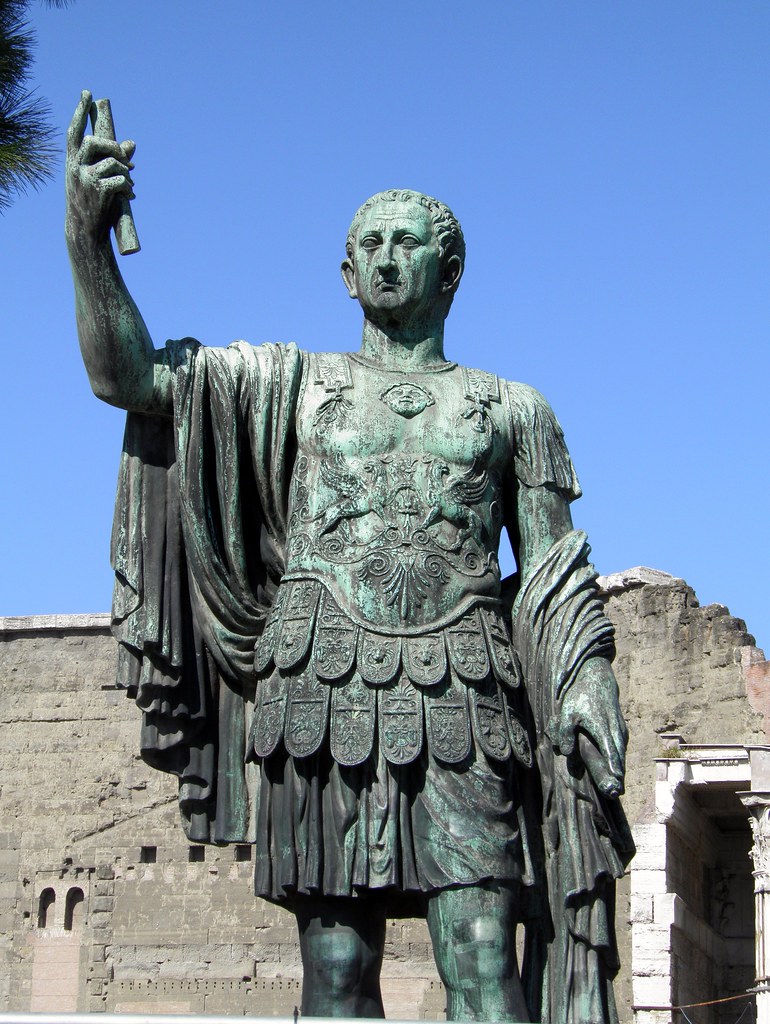 Bronze statue of emperor Nerva (96 AD – 98 AD), Forum of Nerva, Rome