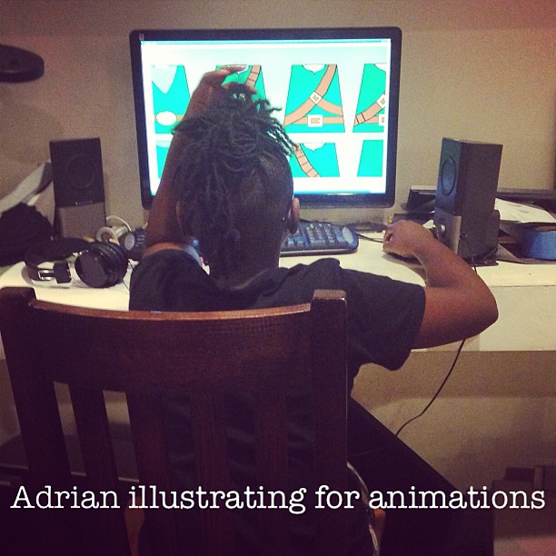 Adrian has been illustrating these different clothes for his Lego animations.