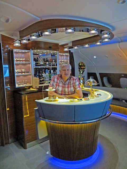 Thought I might earn some extra award points by serving at the bar on the A380