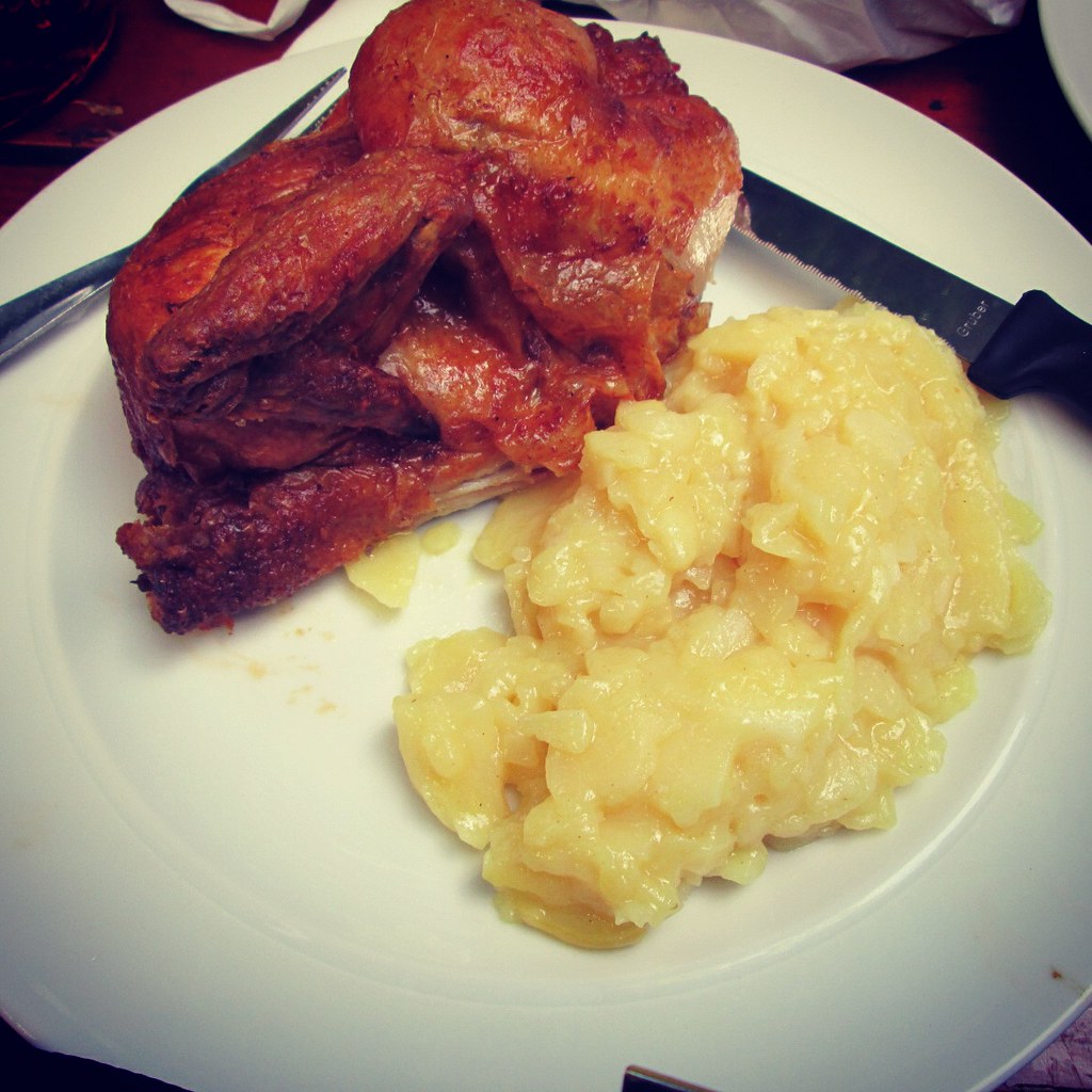 Oktoberfest Hendl and potato salad | Mariela M. | Flickr