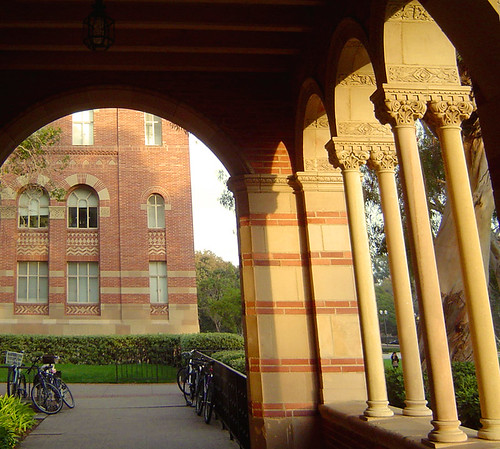 Haines Hall, through the arches