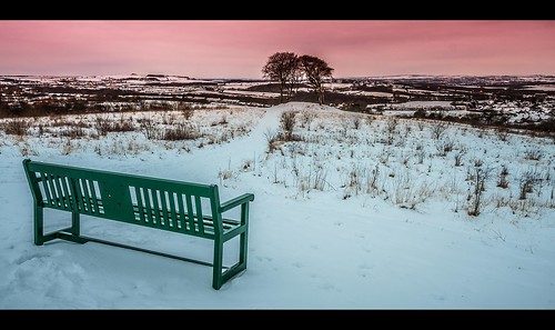 uk trees winter sunset england sky white snow cold green ice nature clouds sunrise canon bench landscape purple freezing tamron northeast sevensisters hitech houghtonlespring tamron1750f28 canon40d