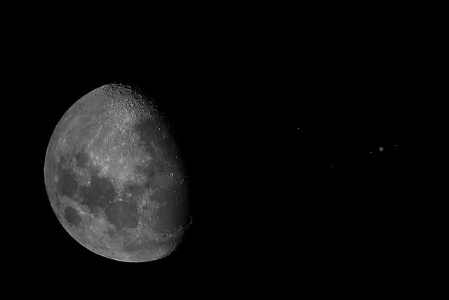 Conjunción Luna y Júpiter
