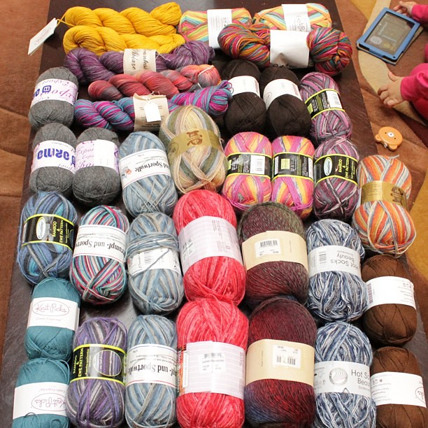 Yup. I have a #yarn stash now. This is just the sock yarn. #knitting