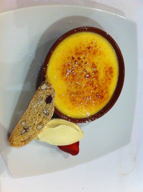 Dessert- Passionfruit Brule at Waterfront Restaurant, Pacific Dawn