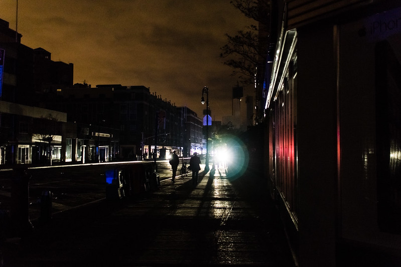 Hurricane Sandy's blackout and the streets of lower Manhattan