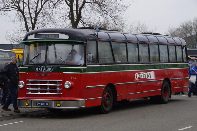 DAF TB 160 DD DAM 154 met kenteken 29-40-GB voor het Nationaal Busmuseum Hoogezand 14-04-2018