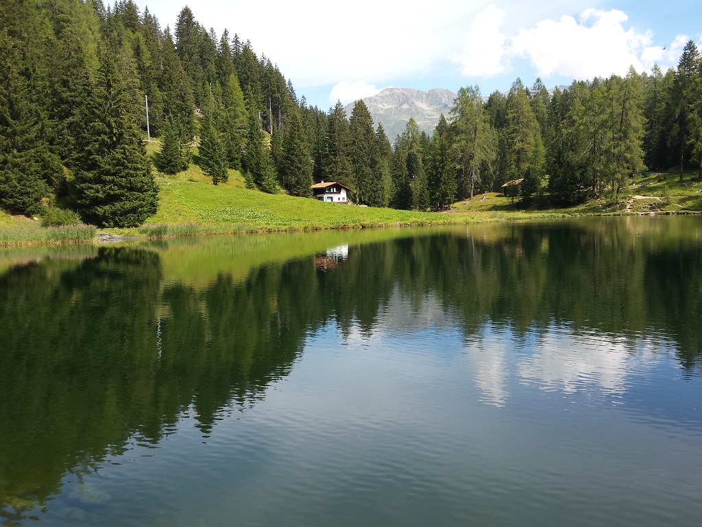 Schwarzsee near Laret in the municipality of Davos, Graubünden.