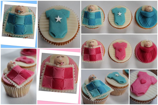 Baby cupcakes collage