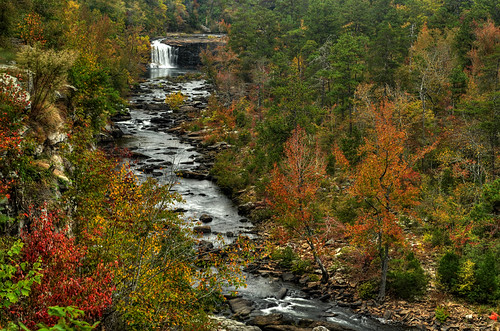 Little River Falls From Down Stream by the waterfallhunter, Little River Falls a few weeks ago from the overlook down the canyon rim road. Not my favorite vanta