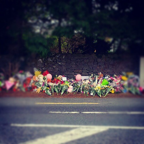 Flowers and tributes for 2 very young kids knocked down & killed in awful tragedy. (aged 2 & 2 months( | by effwun