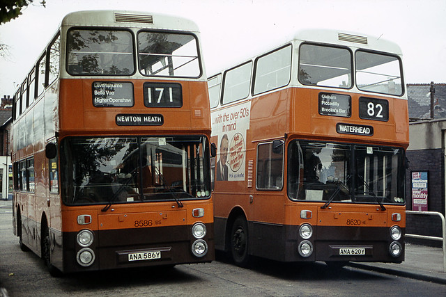 Greater Manchester 8586 and 8620, Chorlton, September 1983