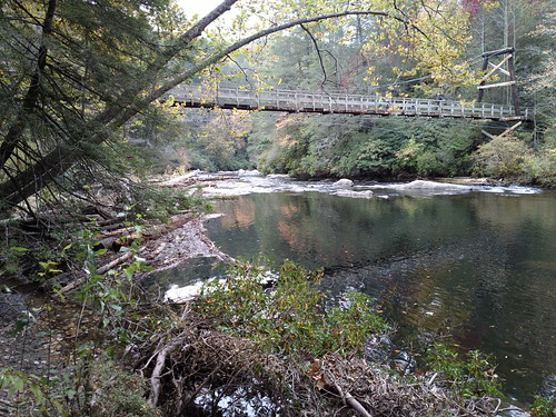 cameraphone bridge autumn fall water river landscape nokia swinging swingingbridge 808 toccoa toccoariver pureview nokia808