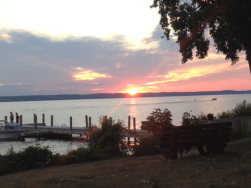Cayuga Lake at sunset by micmac1957,