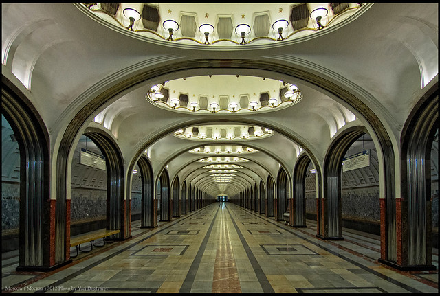Moscow. Metro station Mayakovskaya.