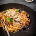 Pasta with Tomato Pesto, Black Olives and Pine Nuts