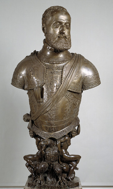 Leone & Pompeo Leoni - bronze bust of emperor Charles V [1553]