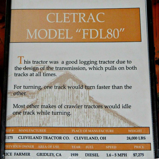 1939 Cletrac Model FDL80 Info