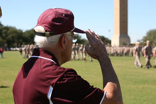 Veteran Saluting Cadets Wide