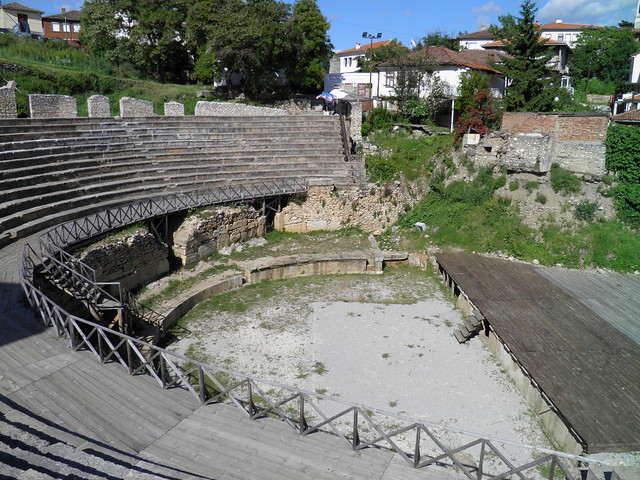 Greek Theatre built in 200 BC, Lychnidos, Ohrid, Republic of Macedonia FYROM