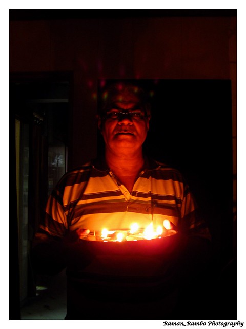Happy Diwali 2012 - Papa with crown .. :)