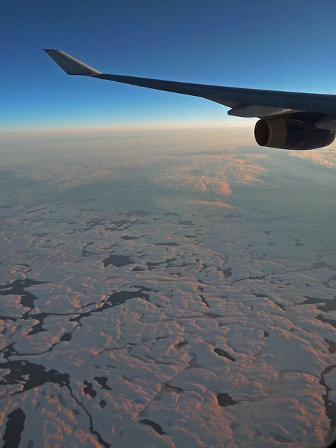 Greenland from 35,000 feet