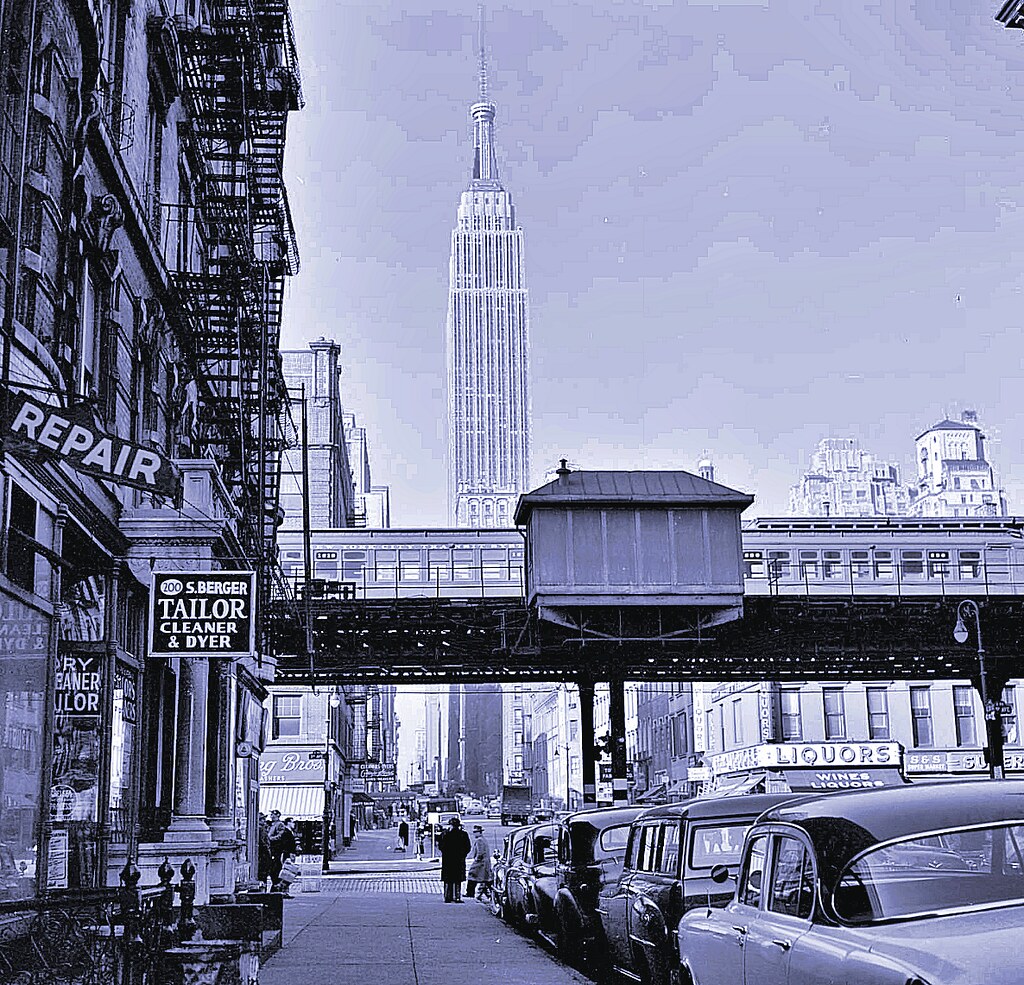 Elevated line and Empire State Building ca 1950 | Photograph… | Flickr
