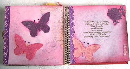 Butterfly journal pages | Collage, paint, ink, coloured penc… | Flickr