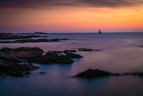 sunset lighthouse unitedstates rhodeisland atlanticocean sakonnet littlecompton