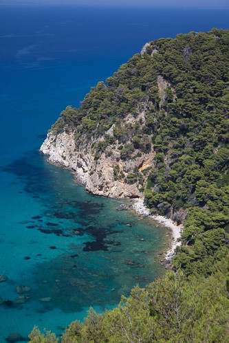 blue sea cliff green forest canon eos coast greece grece ionian epirus 60d magagr