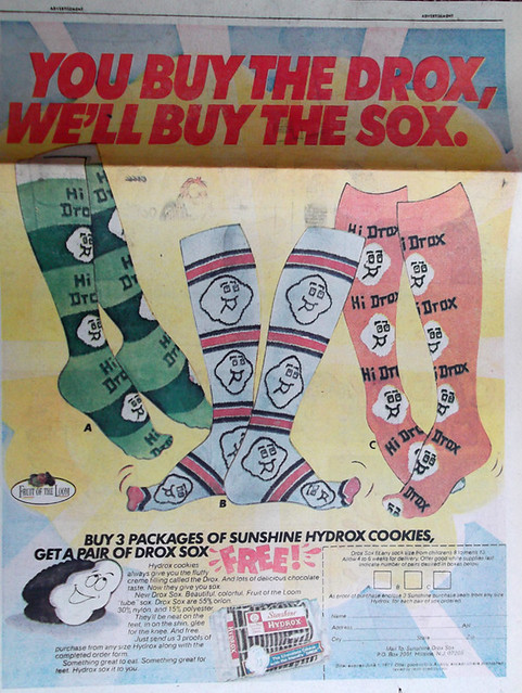 1976 Sunshine Hydrox Cookies Newspaper Ad Sox Offer