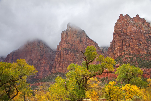 Storm over Court of the Patriarchs, Zion NP