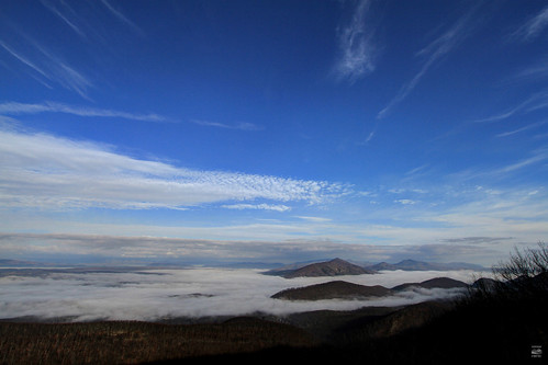 blue sky mist fog virginia december ground ridge roanoke buchanan va valley parkway