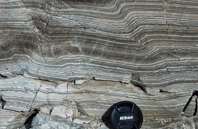Folded gyprock (Castile Formation, Upper Permian; State Line outcrop, southern Eddy County, New Mexico, USA) 6