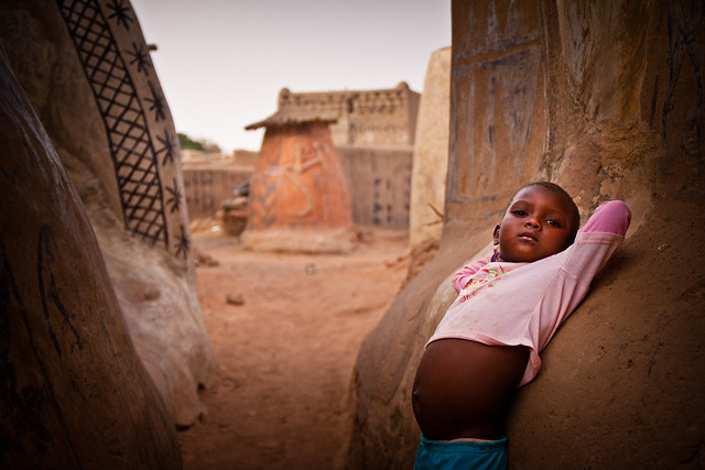 Young girl in Tiebele, Burkina Faso
