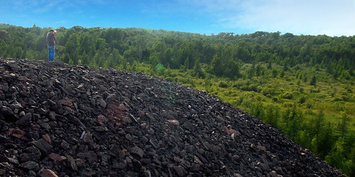 Tamarack by dcclark, A photo from <i>one</i> arm of the Tamarack #3's gigantic rock pile, looking towards <i>another</i> 