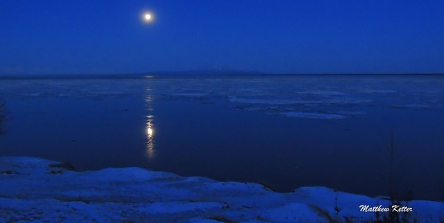 The Moonset over Mt. Susitna ~ Point Woronzof, Anchorage