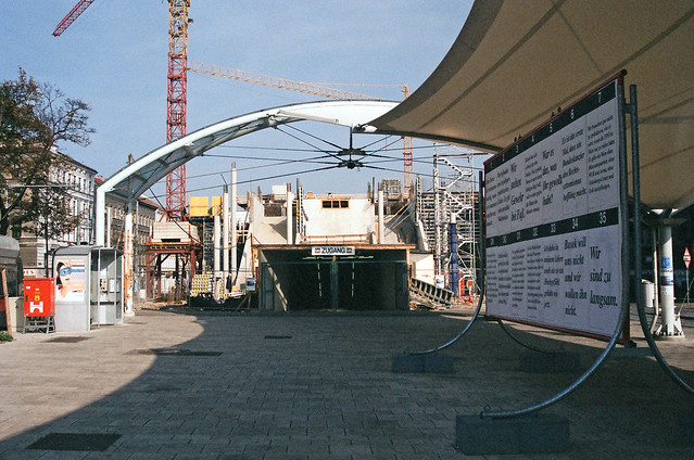Urban-Loritz-Platz, Hauptbücherei / Public library, Bauphase / construction phase, Süd / South
