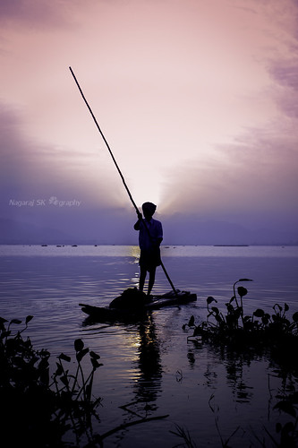lake sunrise fishing