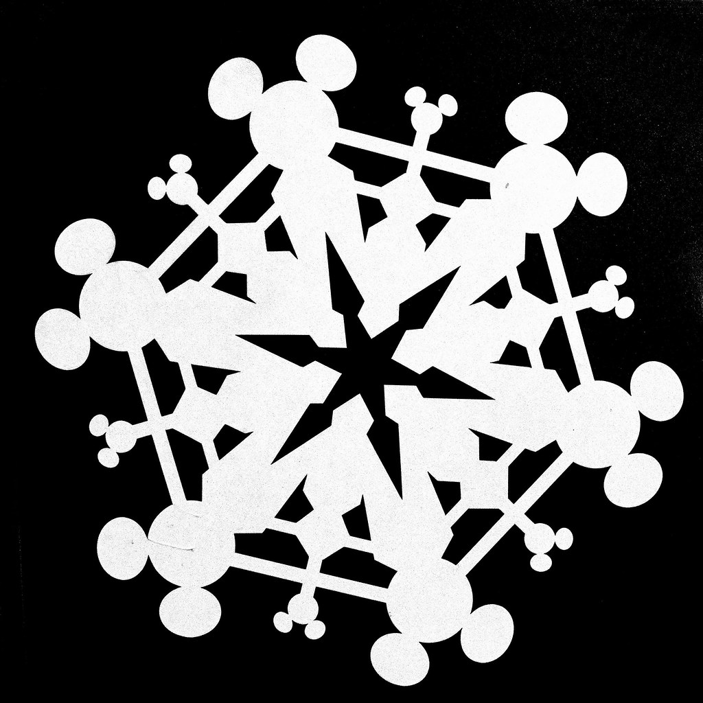 Mickey Mouse Snowflake Snowflake sticker used to decorate … Flickr