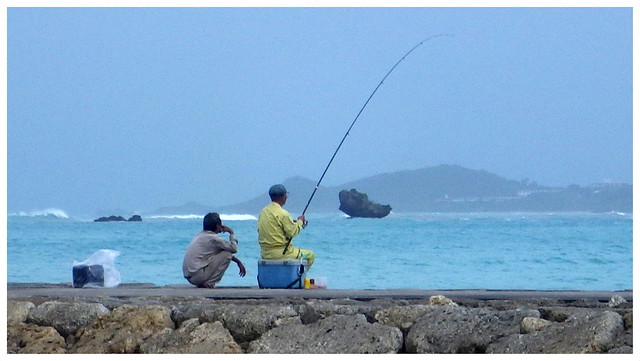 TWO FISHERMAN ALONG THE SHORES OF PEPPER-ROCK BAY