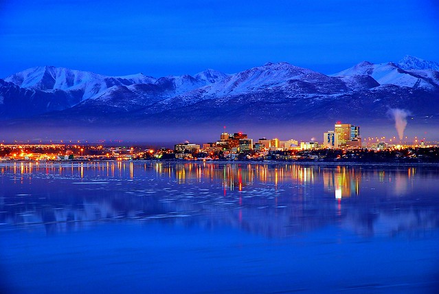 Alaska Anchorage Blue Hour