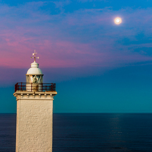 faro luna moon lighthouse sudáfrica southafrica atardecer sunset moselbay
