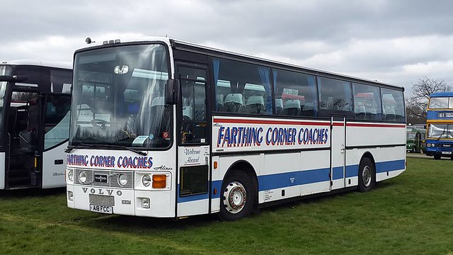 A18 FCC Farthing Coaches Volvo B10M with Van Hool body at Detling by Shayne Howarth