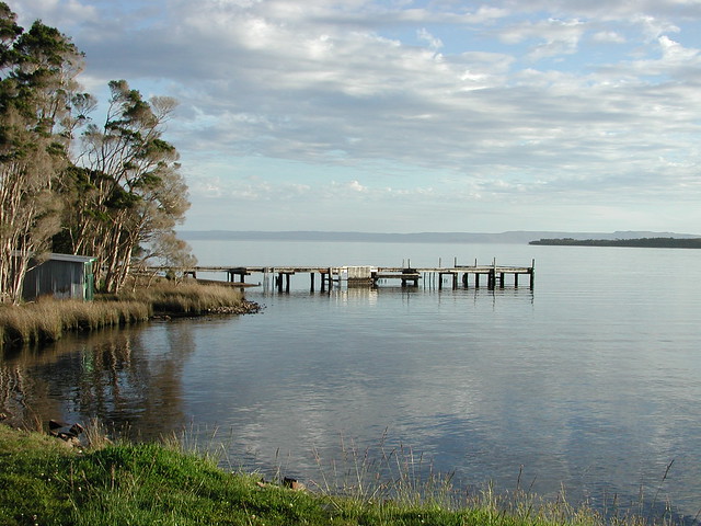 Jetty near Strahan taken on about the day we drove into Strahan, it was on Melbourne cup day, and we stopped as we descended the hill, to listen to the 2005 race.