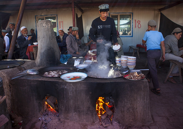 Street Restaurant, Kashgar Animal Market, Xinjiang Uyghur Autonomous Region, China