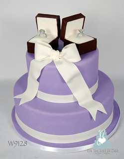 W9128 purple 2 tier engagement cake toronto | This purple ...
