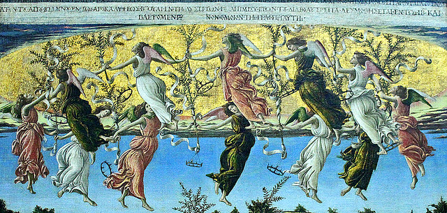 Botticelli, Mystic Nativity, detail 2