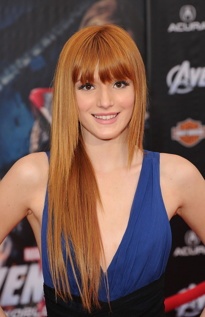 Long-Straight-Cut-with-Bangs | long red straight hair woman … | Flickr