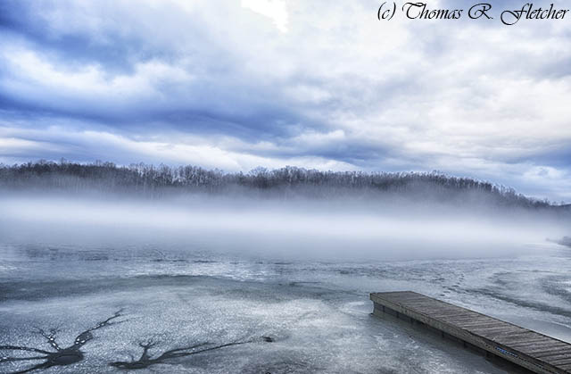 Misty Winter Morning on Lake